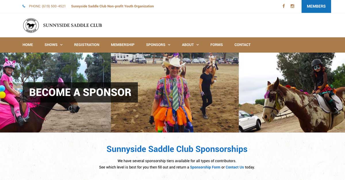 Become a Sponsor | Sunnyside Saddle Club Horse Shows