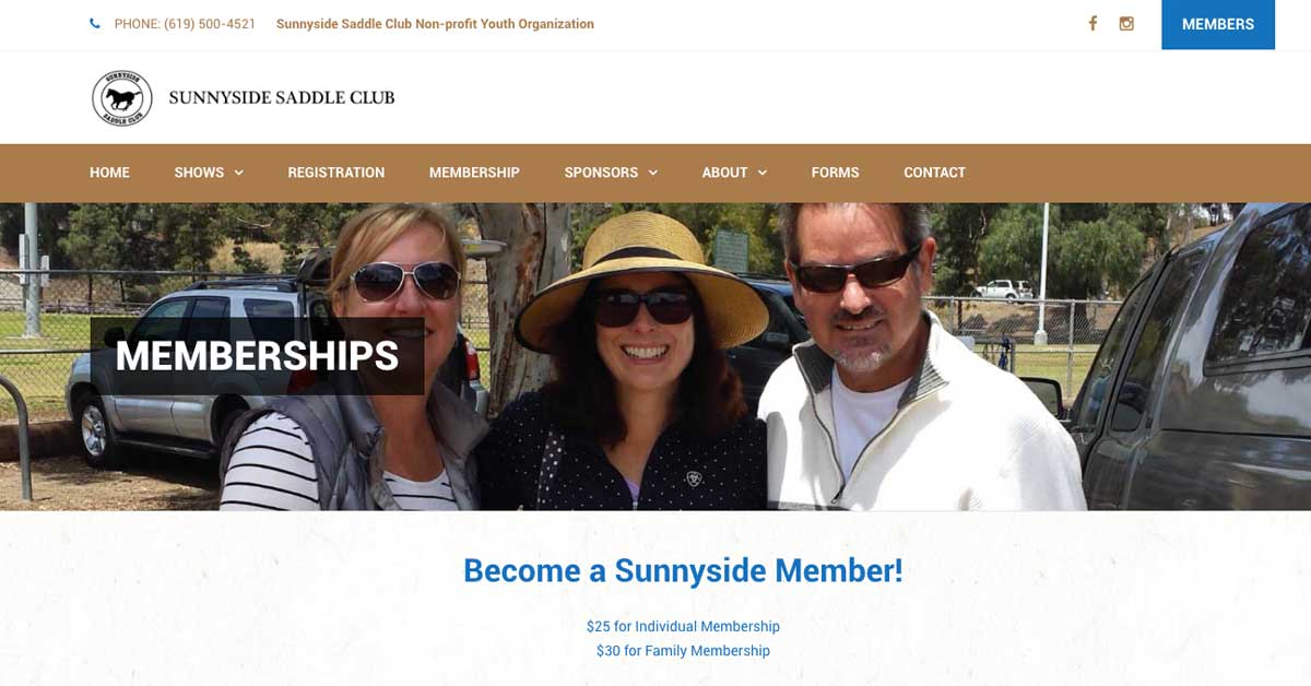 Membership | Sunnyside Saddle Club Horse Shows